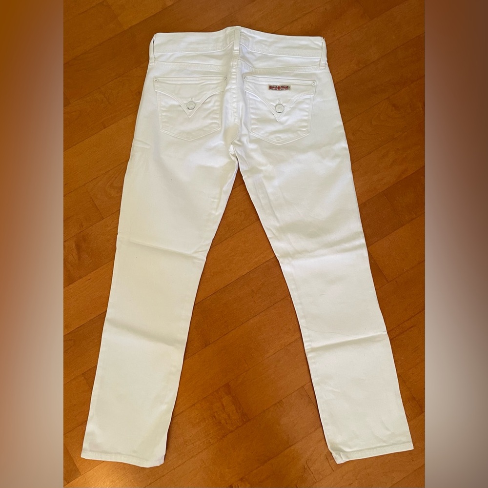 Hudson Ginny Crop Straight White Jeans - Picture 6 of 13
